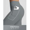 image:imagebaleaf Womens High Waisted Capri Leggings with Pockets Yoga Capris Pants Tummy Control Workout CasualDark Gray