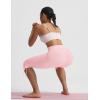 image:imagebaleaf Womens High Waisted Capri Leggings with Pockets Yoga Capris Pants Tummy Control Workout CasualLight Pink