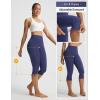 image:imagebaleaf Womens High Waisted Capri Leggings with Pockets Yoga Capris Pants Tummy Control Workout CasualNavy Blue