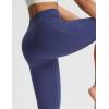image:imagebaleaf Womens High Waisted Capri Leggings with Pockets Yoga Capris Pants Tummy Control Workout CasualNavy Blue