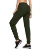 image:imagebaleaf Womens Joggers Running Pants Quick Dry Lightweight Workout with Zipper Pockets Drawstring Hiking Travel GymArmygreenpants
