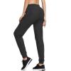 image:imagebaleaf Womens Joggers Running Pants Quick Dry Lightweight Workout with Zipper Pockets Drawstring Hiking Travel GymBlackpants