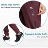 image:imagebaleaf Womens Joggers Running Pants Quick Dry Lightweight Workout with Zipper Pockets Drawstring Hiking Travel GymDark Red