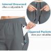 image:imagebaleaf Womens Joggers Running Pants Quick Dry Lightweight Workout with Zipper Pockets Drawstring Hiking Travel GymSlate Graypants