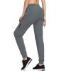 image:imagebaleaf Womens Joggers Running Pants Quick Dry Lightweight Workout with Zipper Pockets Drawstring Hiking Travel GymSlate Graypants