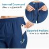 image:imagebaleaf Womens Joggers Running Pants Quick Dry Lightweight Workout with Zipper Pockets Drawstring Hiking Travel GymVallartabluepants