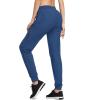 image:imagebaleaf Womens Joggers Running Pants Quick Dry Lightweight Workout with Zipper Pockets Drawstring Hiking Travel GymVallartabluepants