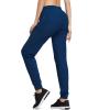 image:imagebaleaf Womens Joggers Running Pants Quick Dry Lightweight Workout with Zipper Pockets Drawstring Hiking Travel GymYalebluepants