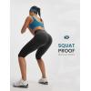 image:imagebaleaf Womens Knee Length Capri Leggings High Waisted with Pocket 14 Yoga Stretch Casual Summer Workout ExerciseBlack