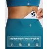 image:imagebaleaf Womens Knee Length Capri Leggings High Waisted with Pocket 14 Yoga Stretch Casual Summer Workout ExerciseBlue