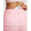 image:imagebaleaf Womens Knee Length Capri Leggings High Waisted with Pocket 14 Yoga Stretch Casual Summer Workout ExerciseLight Pink