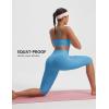 image:imagebaleaf Womens Knee Length Capri Leggings with 3 Pockets Yoga Capri Pants High Waisted Summer Casual WokroutBlue
