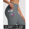 image:imagebaleaf Womens Knee Length Capri Leggings with 3 Pockets Yoga Capri Pants High Waisted Summer Casual WokroutDark Gray