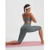 image:imagebaleaf Womens Knee Length Capri Leggings with 3 Pockets Yoga Capri Pants High Waisted Summer Casual WokroutDark Gray
