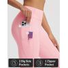 image:imagebaleaf Womens Knee Length Capri Leggings with 3 Pockets Yoga Capri Pants High Waisted Summer Casual WokroutLight Pink