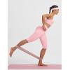 image:imagebaleaf Womens Knee Length Capri Leggings with 3 Pockets Yoga Capri Pants High Waisted Summer Casual WokroutLight Pink