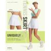 image:imagebaleaf Womens Tennis Skirts 14 High Waisted Golf Athletic Skorts with Shorts Pockets A Line Pickleball Casual SkirtWhite