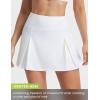 image:imagebaleaf Womens Tennis Skirts 14 High Waisted Golf Athletic Skorts with Shorts Pockets A Line Pickleball Casual SkirtWhite