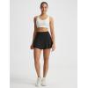image:imagebaleaf Womens Tennis Skirts Double Ruffle Athletic Pleated Skirt with 2 Pockets High Waisted Tummy Control Golf SkortsBlack