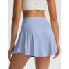 image:imagebaleaf Womens Tennis Skirts Double Ruffle Athletic Pleated Skirt with 2 Pockets High Waisted Tummy Control Golf SkortsLight Blue