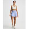 image:imagebaleaf Womens Tennis Skirts Double Ruffle Athletic Pleated Skirt with 2 Pockets High Waisted Tummy Control Golf SkortsLight Blue