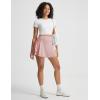 image:imagebaleaf Womens Tennis Skirts Double Ruffle Athletic Pleated Skirt with 2 Pockets High Waisted Tummy Control Golf SkortsLight Pink