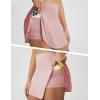 image:imagebaleaf Womens Tennis Skirts Double Ruffle Athletic Pleated Skirt with 2 Pockets High Waisted Tummy Control Golf SkortsLight Pink