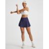 image:imagebaleaf Womens Tennis Skirts Double Ruffle Athletic Pleated Skirt with 2 Pockets High Waisted Tummy Control Golf SkortsNavy Blue