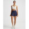 image:imagebaleaf Womens Tennis Skirts Double Ruffle Athletic Pleated Skirt with 2 Pockets High Waisted Tummy Control Golf SkortsNavy Blue