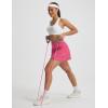 image:imagebaleaf Womens Tennis Skirts Double Ruffle Athletic Pleated Skirt with 2 Pockets High Waisted Tummy Control Golf SkortsPink