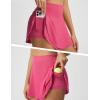 image:imagebaleaf Womens Tennis Skirts Double Ruffle Athletic Pleated Skirt with 2 Pockets High Waisted Tummy Control Golf SkortsPink
