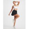 image:imagebaleaf Womens Tennis Skirts High Waisted Golf Skorts with Pockets Side Pleated Slit ALine Athletic Pickleball SkirtsBlack