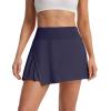 image:imagebaleaf Womens Tennis Skirts High Waisted Golf Skorts with Pockets Side Pleated Slit ALine Athletic Pickleball SkirtsNavy Blue