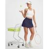 image:imagebaleaf Womens Tennis Skirts High Waisted Golf Skorts with Pockets Side Pleated Slit ALine Athletic Pickleball SkirtsNavy Blue