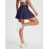 image:imagebaleaf Womens Tennis Skirts High Waisted Golf Skorts with Pockets Side Pleated Slit ALine Athletic Pickleball SkirtsNavy Blue