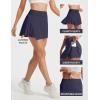 image:imagebaleaf Womens Tennis Skirts High Waisted Golf Skorts with Pockets Side Pleated Slit ALine Athletic Pickleball SkirtsNavy Blue