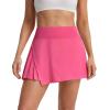image:imagebaleaf Womens Tennis Skirts High Waisted Golf Skorts with Pockets Side Pleated Slit ALine Athletic Pickleball SkirtsPink
