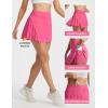 image:imagebaleaf Womens Tennis Skirts High Waisted Golf Skorts with Pockets Side Pleated Slit ALine Athletic Pickleball SkirtsPink