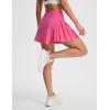 image:imagebaleaf Womens Tennis Skirts High Waisted Golf Skorts with Pockets Side Pleated Slit ALine Athletic Pickleball SkirtsPink