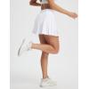 image:imagebaleaf Womens Tennis Skirts High Waisted Golf Skorts with Pockets Side Pleated Slit ALine Athletic Pickleball SkirtsWhite