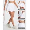 image:imagebaleaf Womens Tennis Skirts High Waisted Golf Skorts with Pockets Side Pleated Slit ALine Athletic Pickleball SkirtsWhite