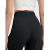 image:imagebaleaf Womens Track Pants Lightweight Athletic Travel Wide Leg Pants with Pockets 30 Work Lounge Loose Fit UPF50Black