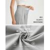 image:imagebaleaf Womens Track Pants Lightweight Athletic Travel Wide Leg Pants with Pockets 30 Work Lounge Loose Fit UPF50Gray