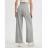image:imagebaleaf Womens Track Pants Lightweight Athletic Travel Wide Leg Pants with Pockets 30 Work Lounge Loose Fit UPF50Gray