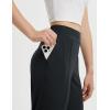image:imagebaleaf Womens Travel Pants Lightweight Business Casual Work Pants Stretch Petite Ankle Golf Slacks with Pockets UPF50 Black S