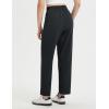 image:imagebaleaf Womens Travel Pants Lightweight Business Casual Work Pants Stretch Petite Ankle Golf Slacks with Pockets UPF50 Black S