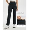 image:imagebaleaf Womens Travel Pants Lightweight Business Casual Work Pants Stretch Petite Ankle Golf Slacks with Pockets UPF50 Black S