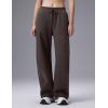 image:imagebaleaf Womens Wide Leg Fleece Lined PantsDark Brown