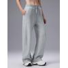 image:imagebaleaf Womens Wide Leg Fleece Lined PantsHeather Light Gray