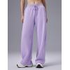 image:imagebaleaf Womens Wide Leg Fleece Lined PantsLight Purple